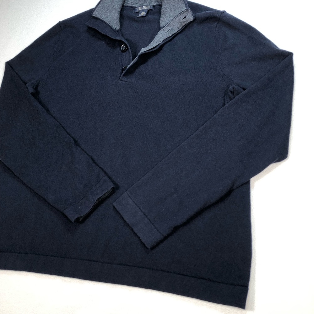 Banana Republic Pullover Men's L Cashmere‎ Cotton Button Sweater 1/4 - Picture 6 of 12